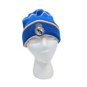 Real Madrid Unisex Patch Logo Beanie Hat One Size